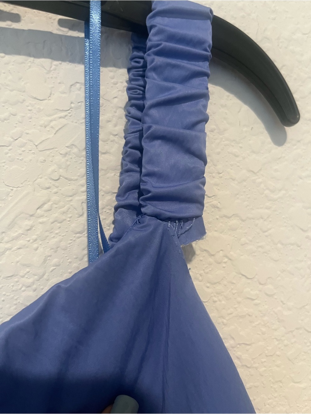 Free People Alinda Dress in Blue Iris Off the Shoulder Midi Pockets Size 10 - Picture 8 of 11